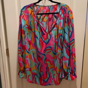 Amazon Multicolor Abstract Women's Blouse